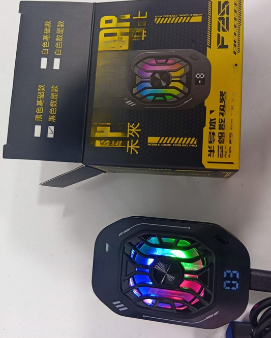 Telefon Soğutucu RGB — USB C / Evrensel Kelepçe, Sessiz Fan, Mobil Oyun Soğutma