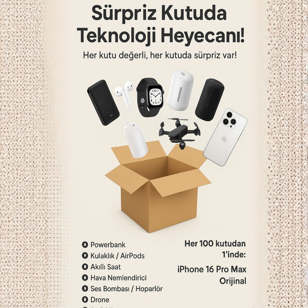 Sürpriz Kutu Teknoloji: iPhone 16 Pro Max Özel Ödüllü Şans Kutusu!